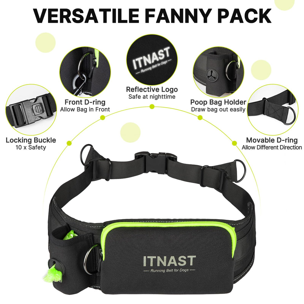 ITNAST hands free leash rugged nylon construction for durable daily use