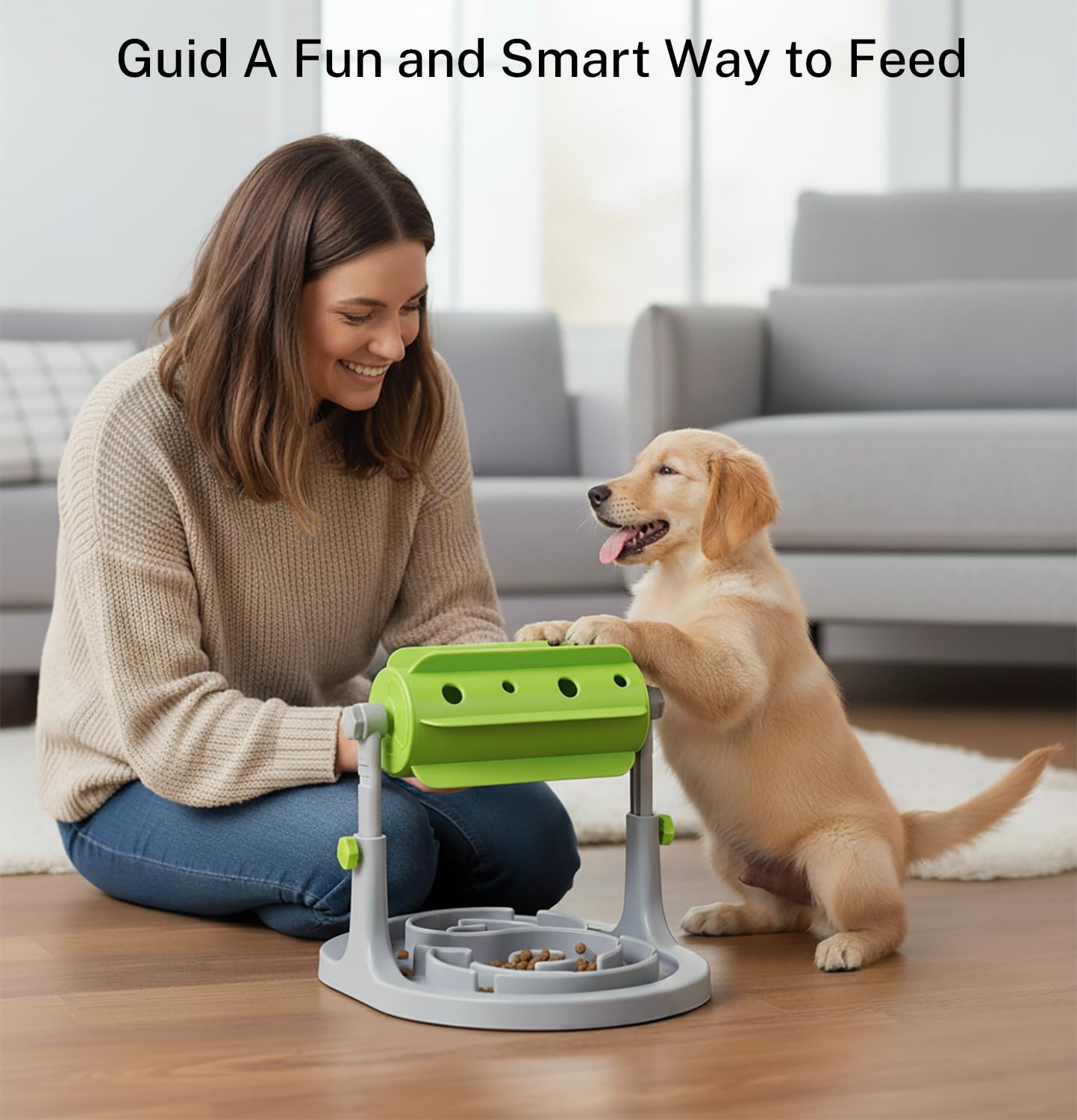 Ito Rocky boredom-buster puzzle toy dispensing treats to engage dogs.