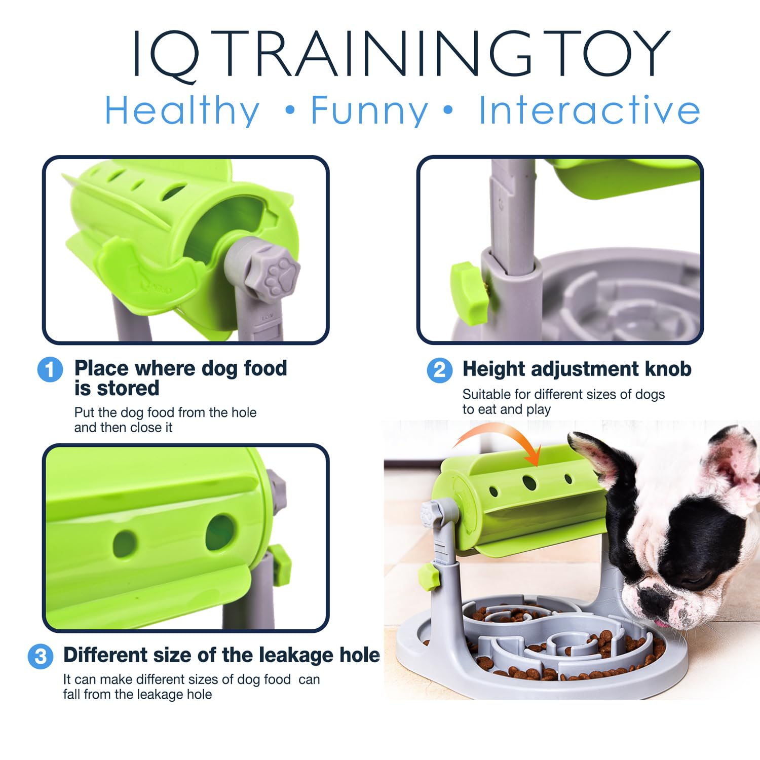 Ito Rocky puzzle toy for dogs and cats stimulates mind during playtime.