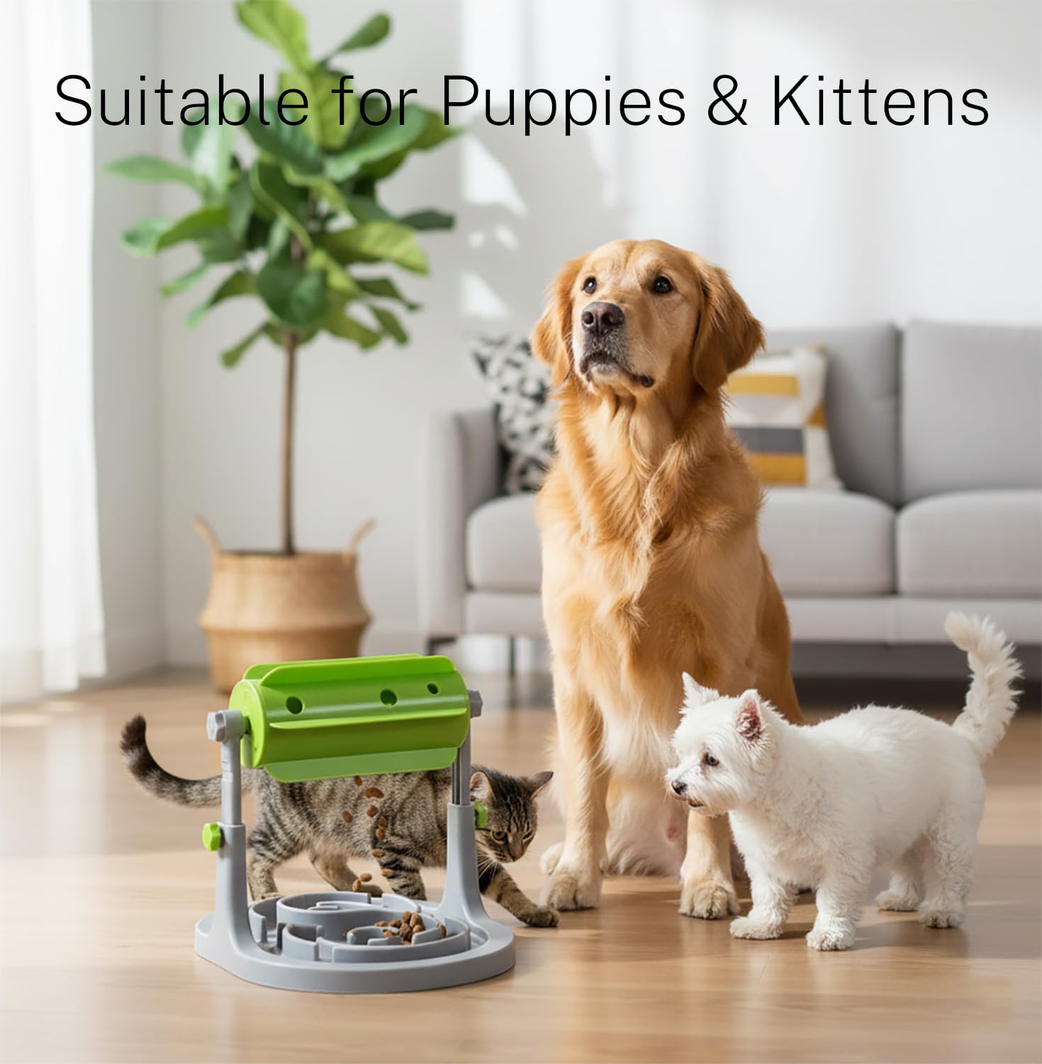 Ito Rocky slow-feeder leakage holes promote controlled eating and problem solving.