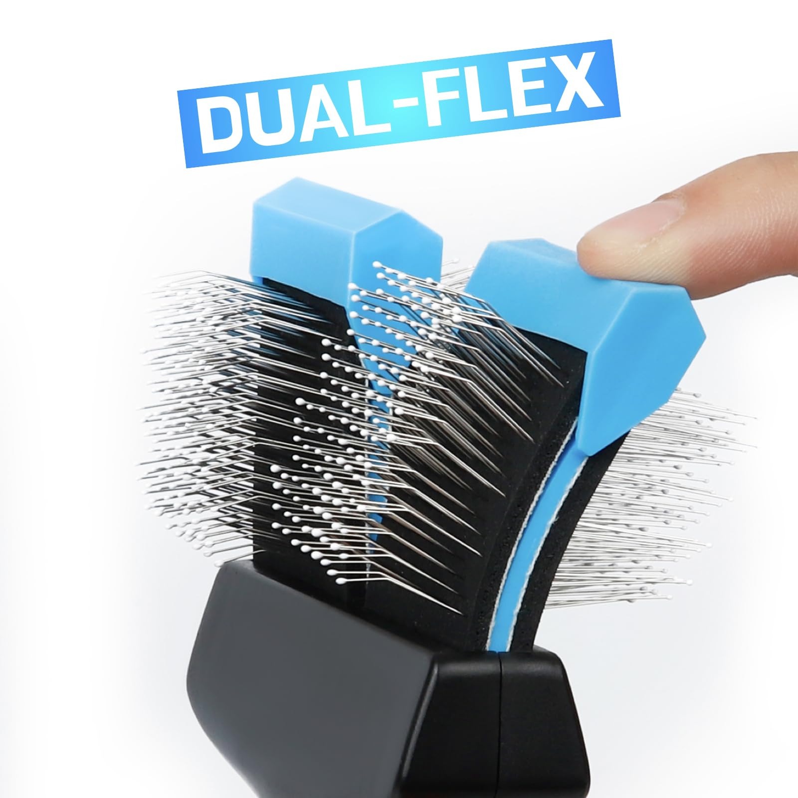 iToleeve Dual Flex Slicker Brush curved bristles for deshedding