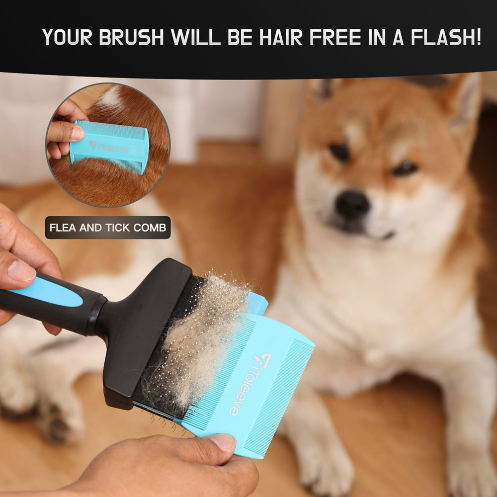 iToleeve Dual Flex Slicker Brush two sided design close up