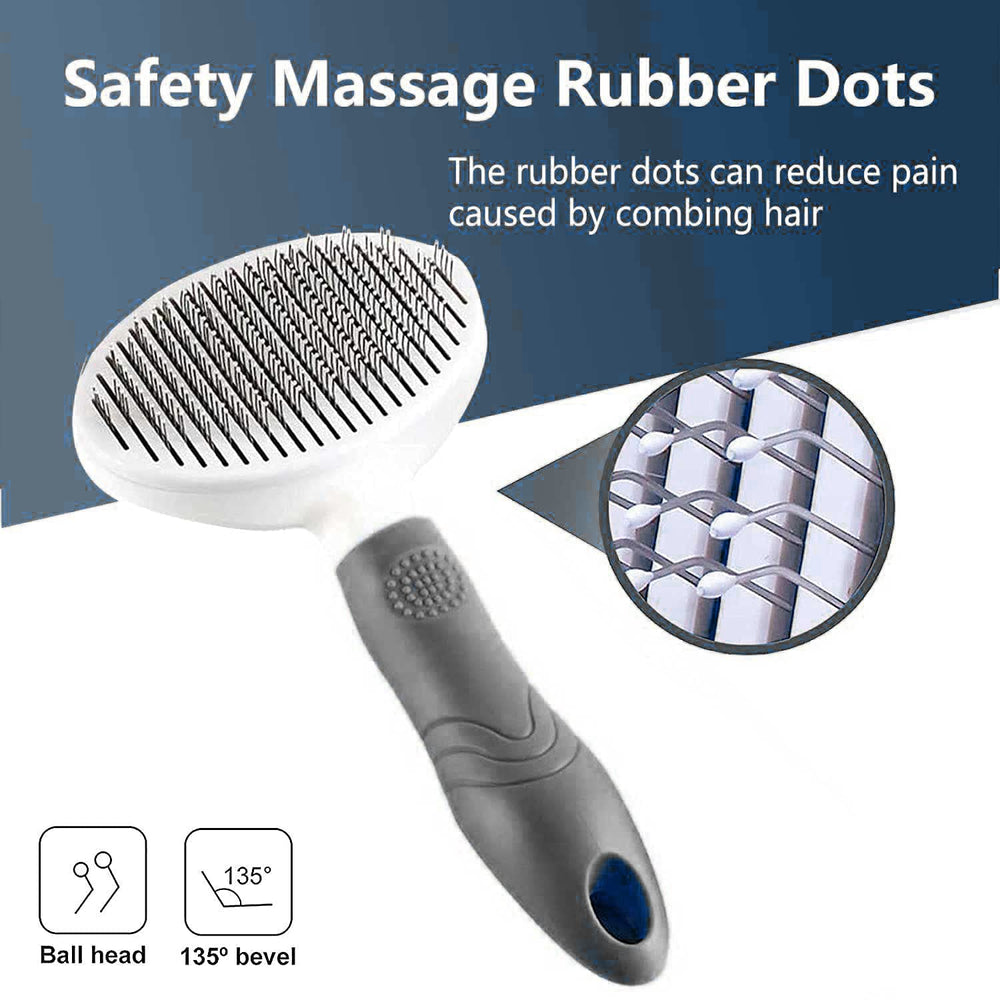 itPlus cat grooming brush skin-friendly-massage tips provide gentle brushing comfort.