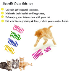 itPlus Cat Spring Toy colors multicolor springs invite chasing and interactive play.