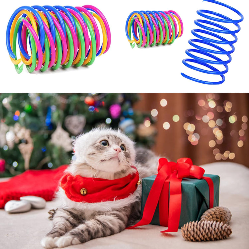 itPlus Cat Spring Toy durable plastic material withstands rough play and keeps its shape.
