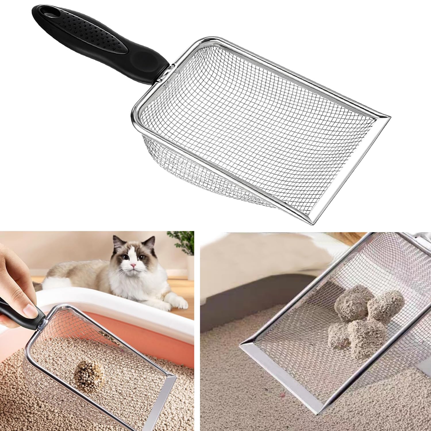 itPlus litter scoop works with all litter types for versatile use