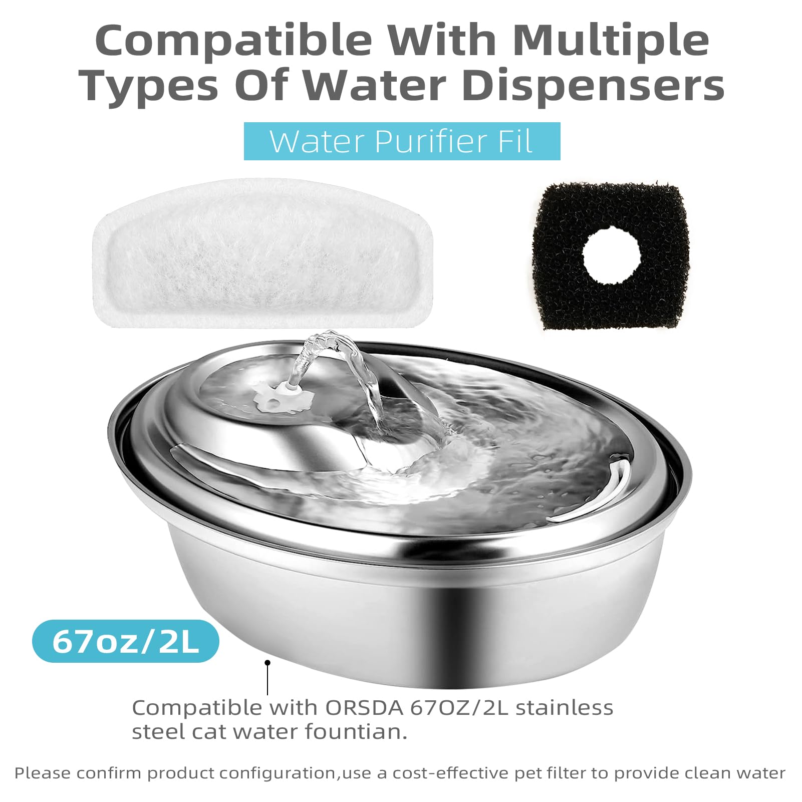 ITSCUTE activated carbon filter shows triple filtration for taste improvement