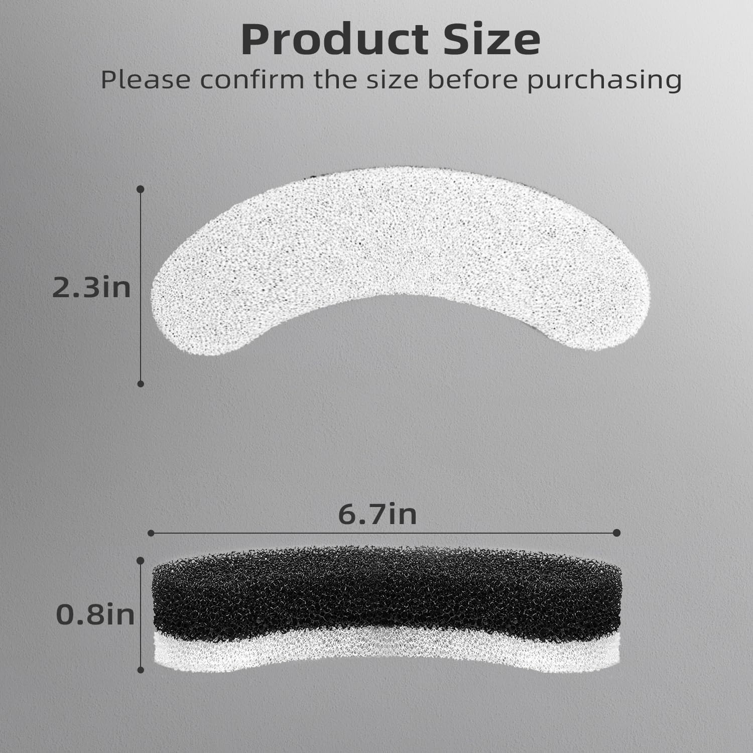 ITSCUTE soak-before-use instruction image indicates pre-soaked foam improves filtration.