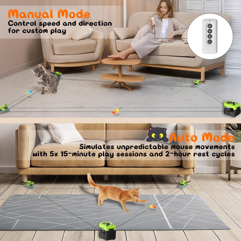 ITSHINY cat treadmill with 3 speeds supports customized exercise.