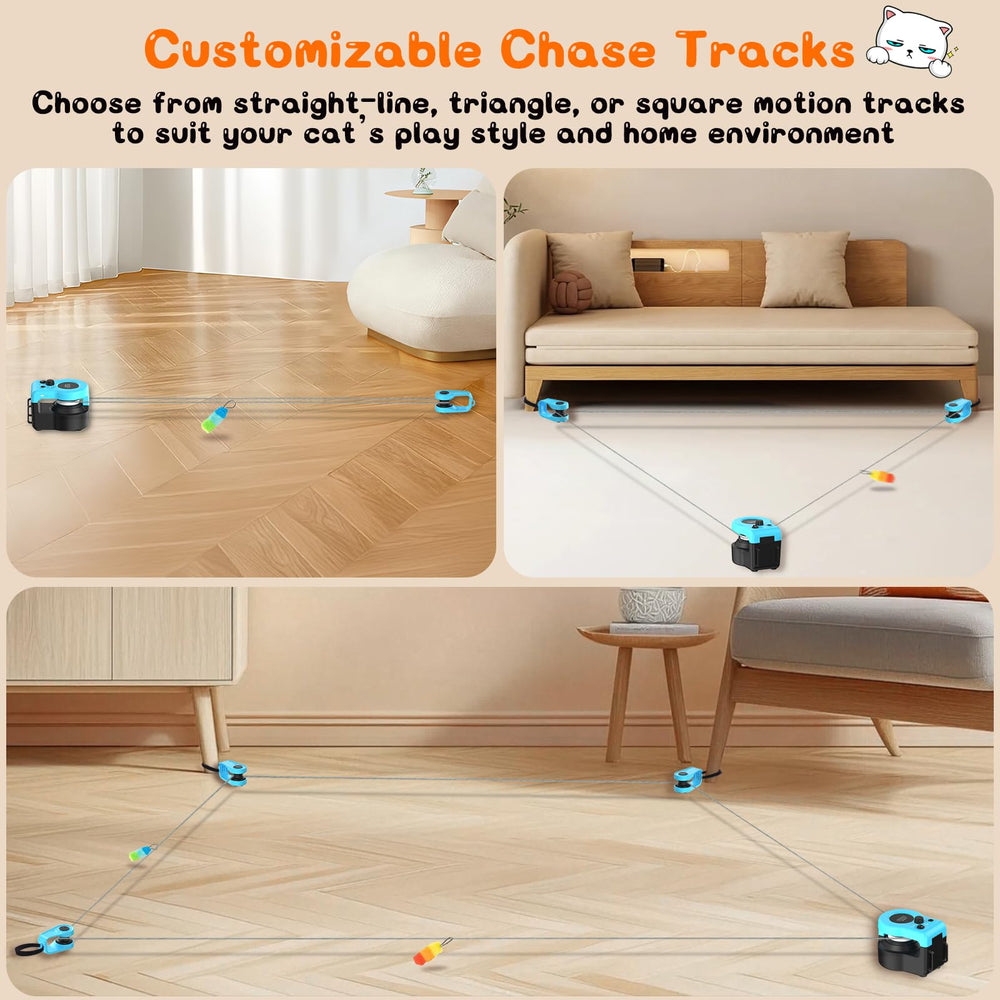 ITSHINY interactive cat treadmill blue remote control for guided play sessions
