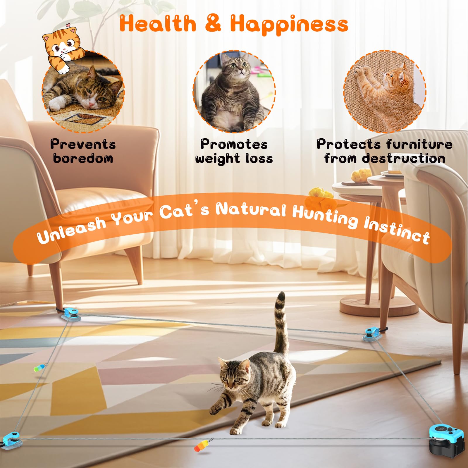 ITSHINY cat toy compact assembly for easy setup in small homes