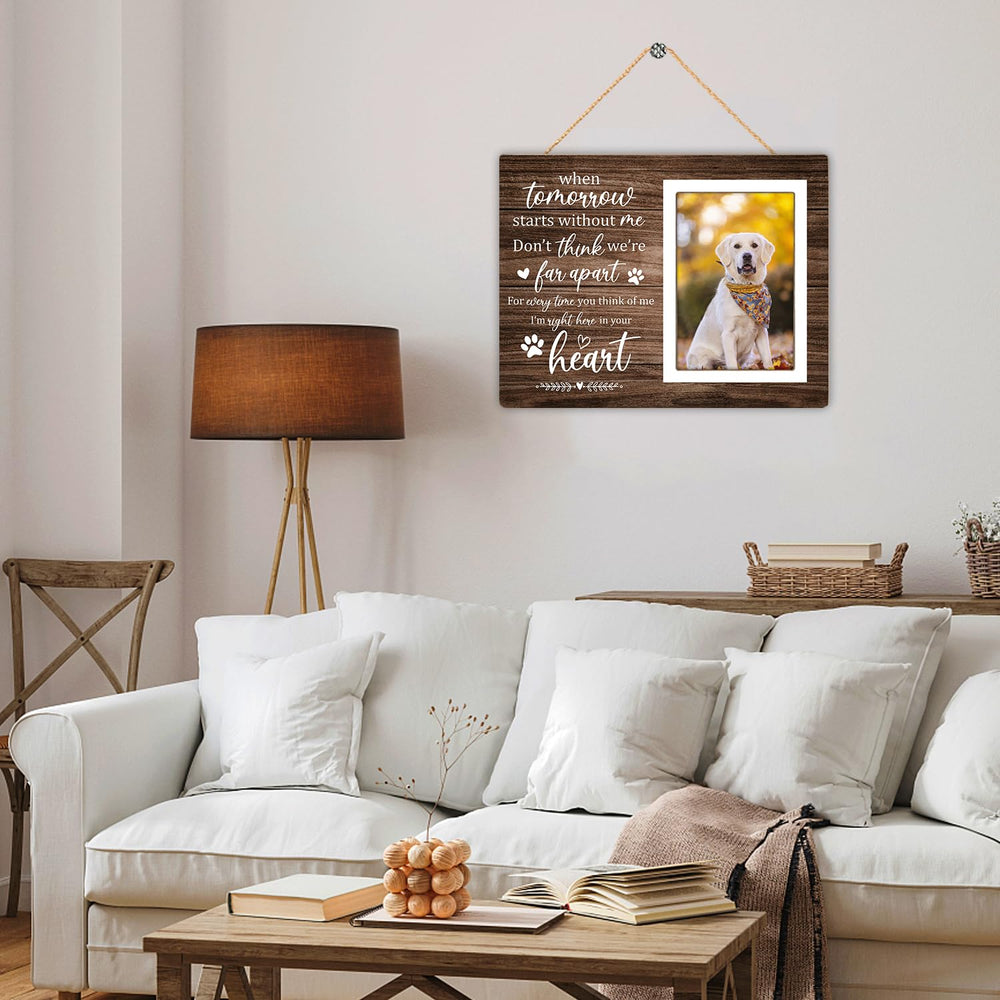 Itsoly Pet Memorial Frame 4x6 photo size—vertical portrait fit
