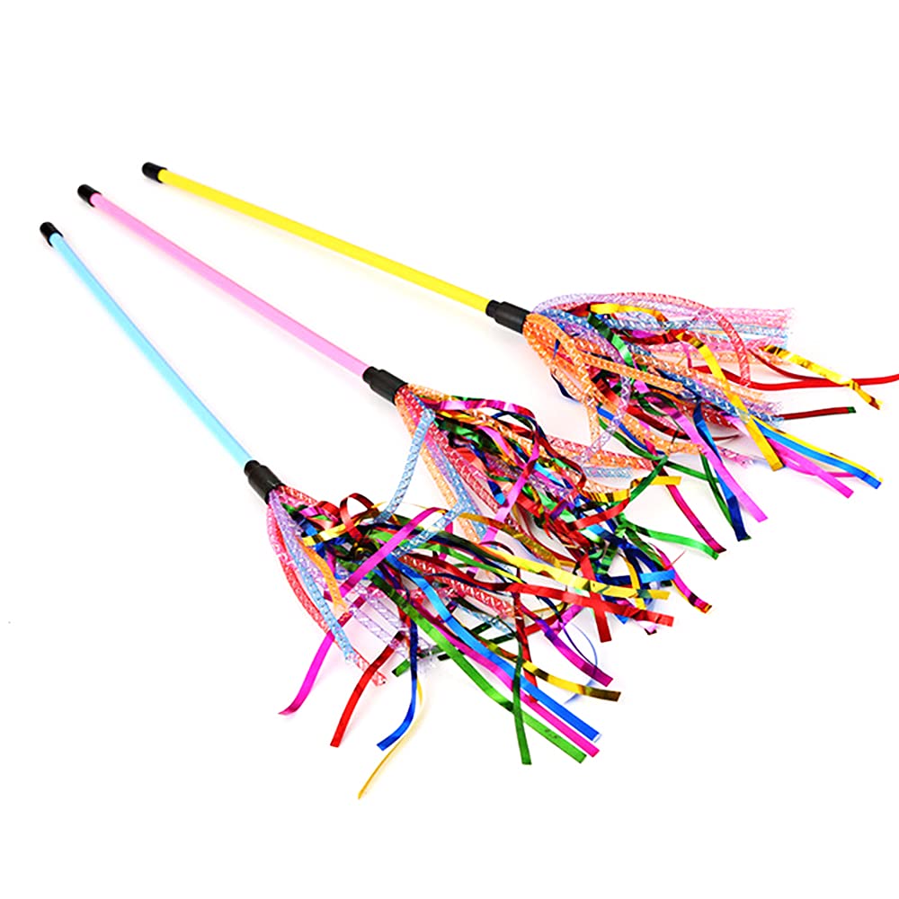 IUHKBH Tinsel Cat Wands bright-colors attract attention for curious felines.