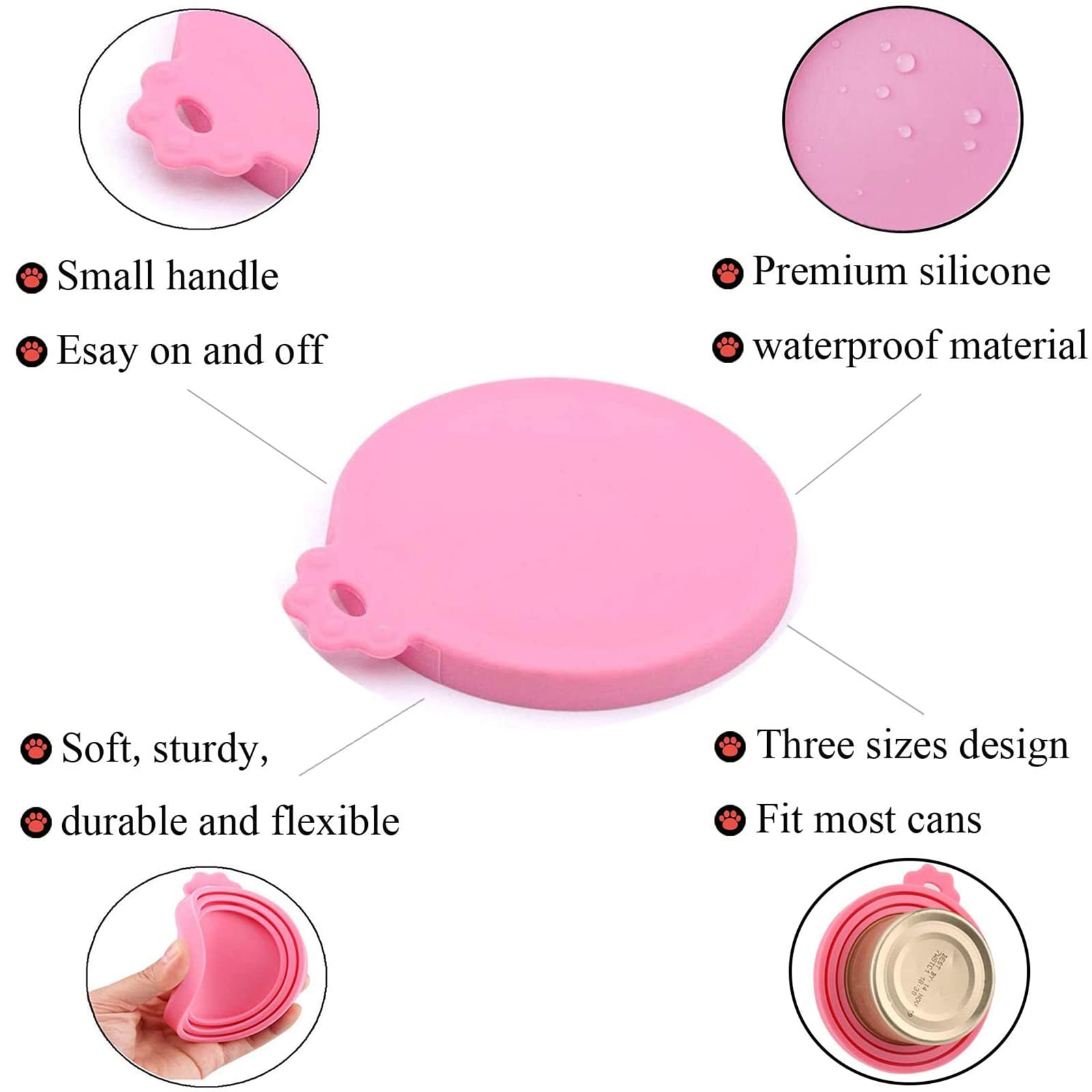 IVIA PET food-grade silicone can lids are BPA-free and safe for direct contact with pet food
