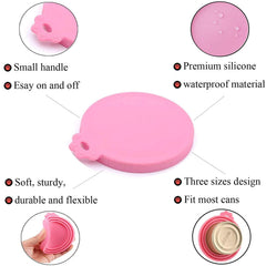 IVIA PET food-grade silicone can lids are BPA-free and safe for direct contact with pet food
