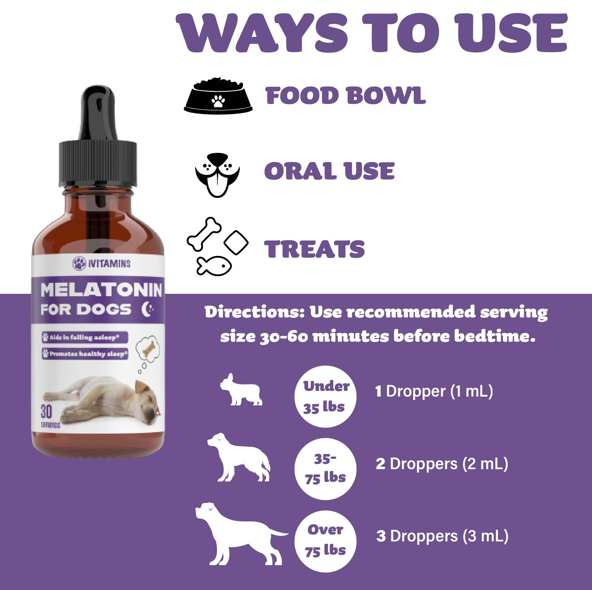 iVitamins Melatonin for Dogs supports calmer night sleep for anxious pups.