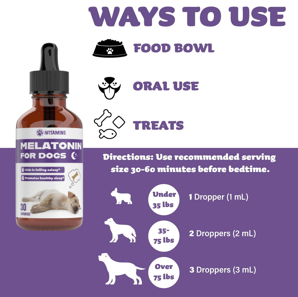 iVitamins Melatonin for Dogs supports calmer night sleep for anxious pups.