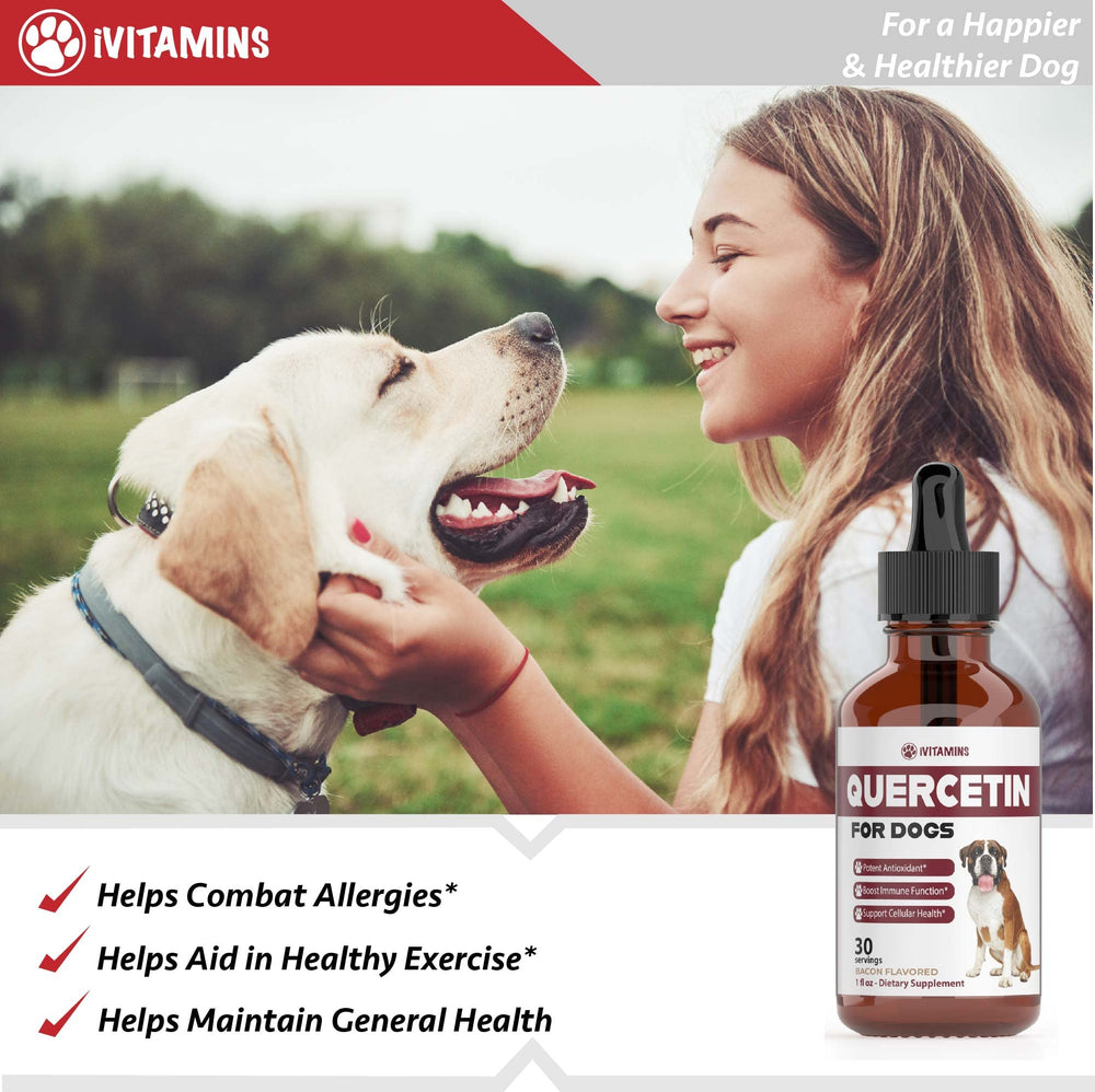 iVitamins Quercetin for Dogs bacon-flavor sample – tasty flavor dogs love during daily dosing