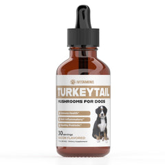 iVitamins Turkey Tail for Dogs bottle with pour for easy daily dosing.