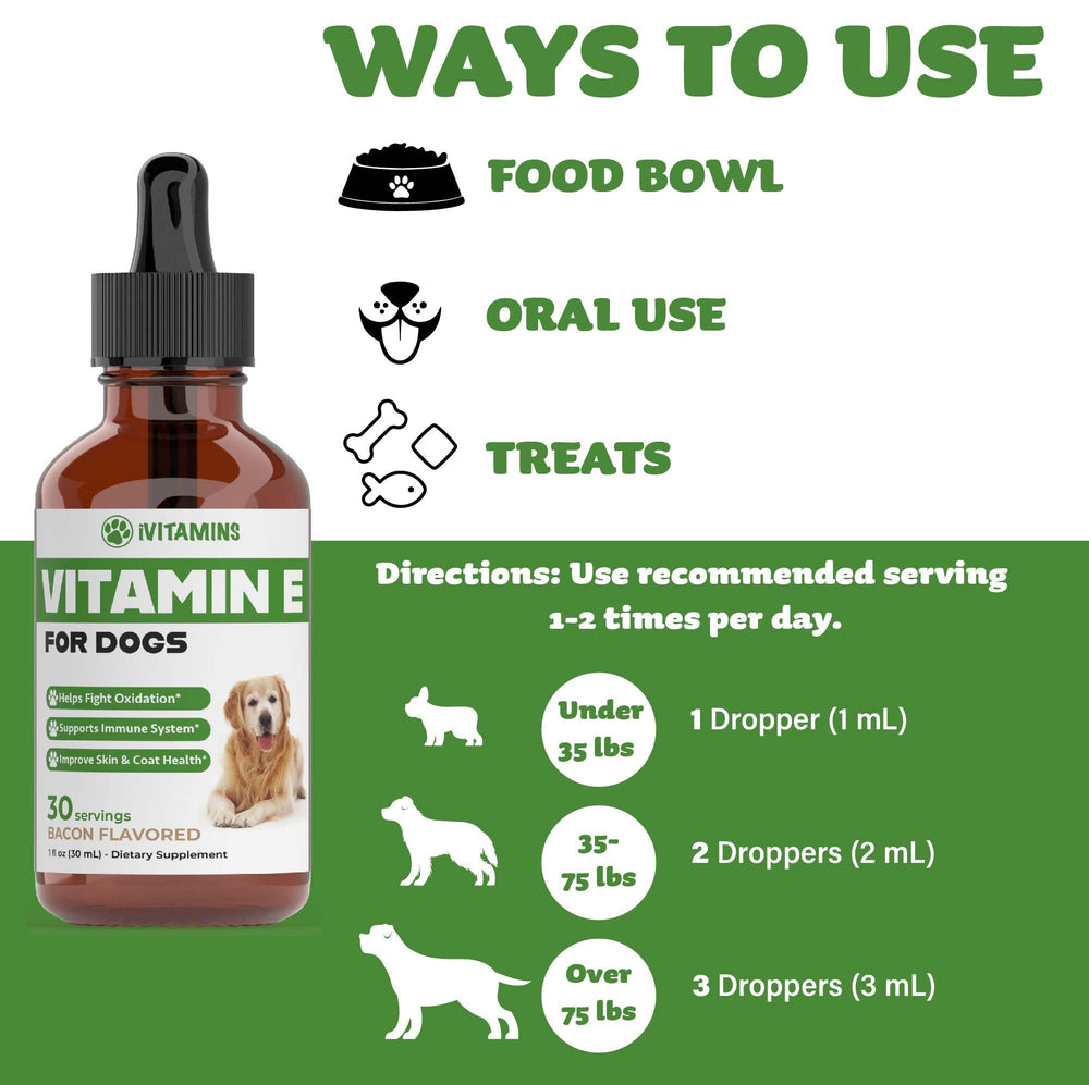 iVitamins Vitamin E for Dogs supports immune system daily vitality