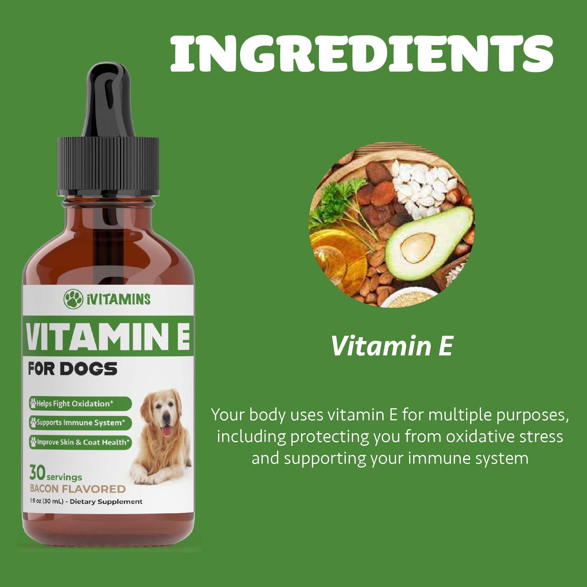 iVitamins Vitamin E for Dogs may support kidney function
