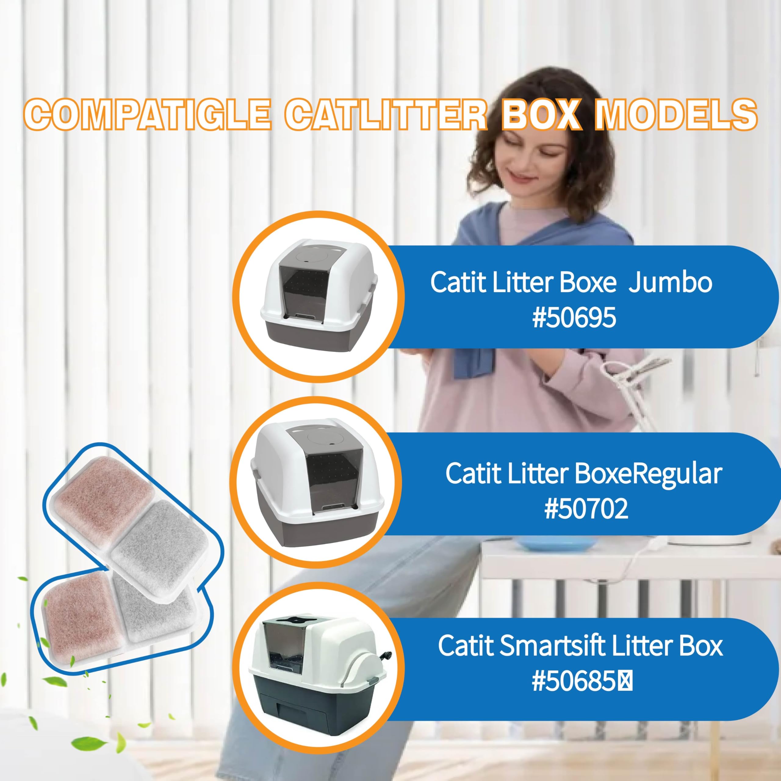 IVTCTV regular-fit filter compatible with Catit Airsift Regular for easy swap.