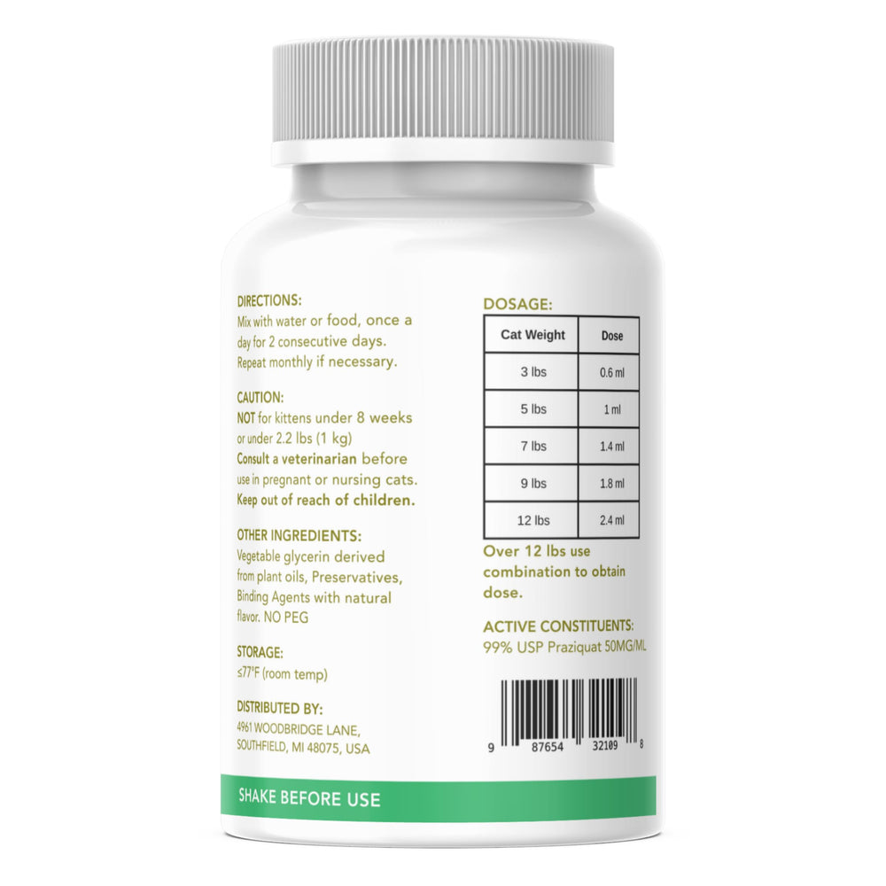 IVULTRA lvermect liquid pour demonstrates easy mixing with food for cats