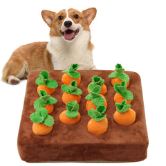 IVVIQQ Carrot Snuffle Mat overview: compact 15x15 inch indoor enrichment
