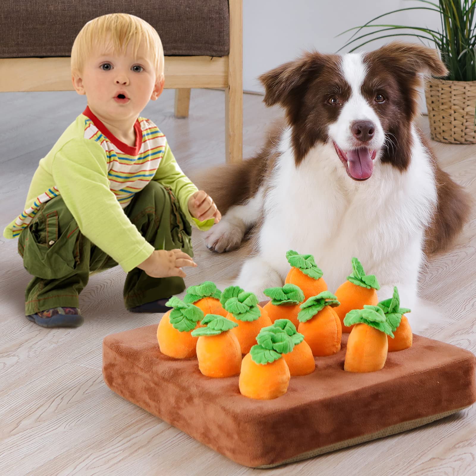 IVVIQQ carrot snuffle mat pads are removable and machine washable