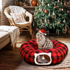 IVYALIST cat tunnel bed with cushioned interior for comfy lounging after play