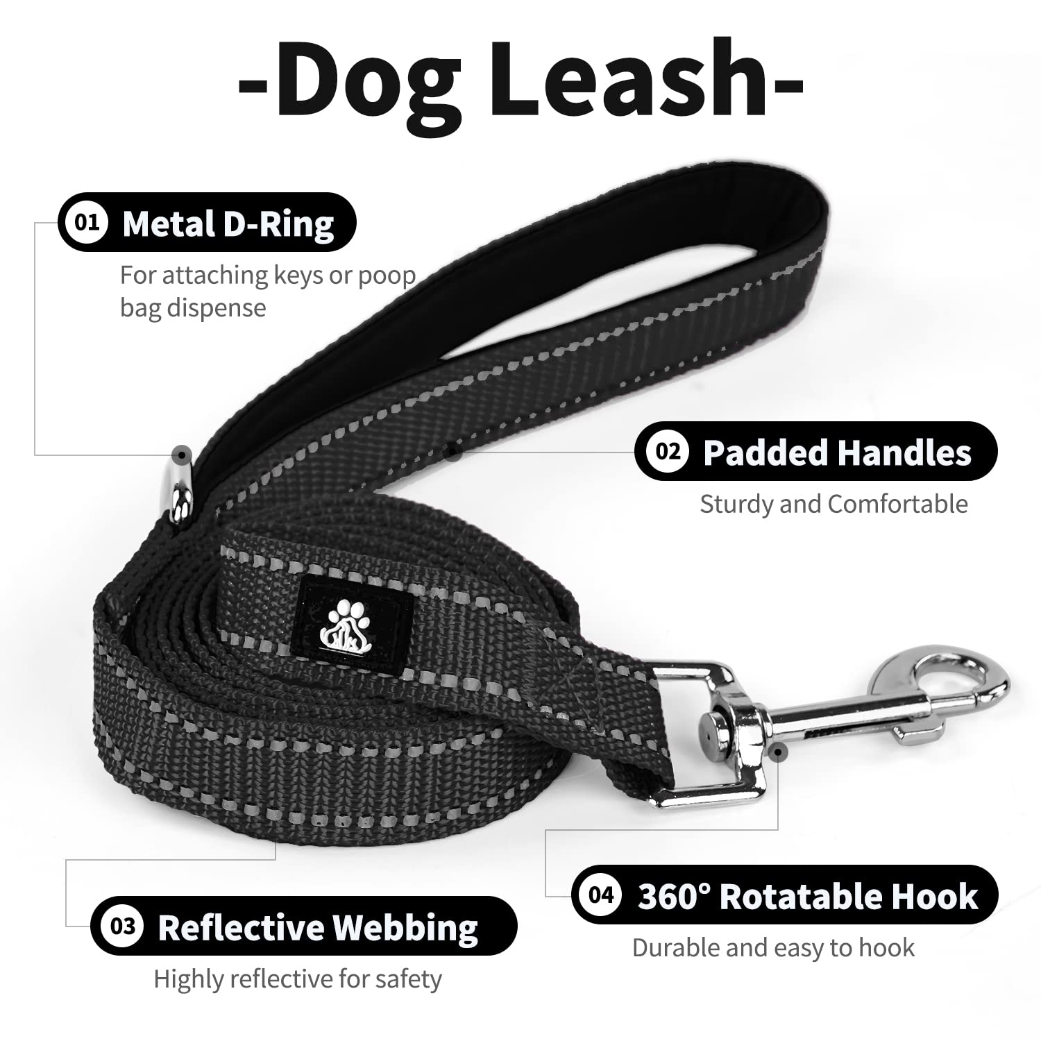 IVY&LANE adjustable-collar four sizes ensures secure fit for dogs of all sizes.