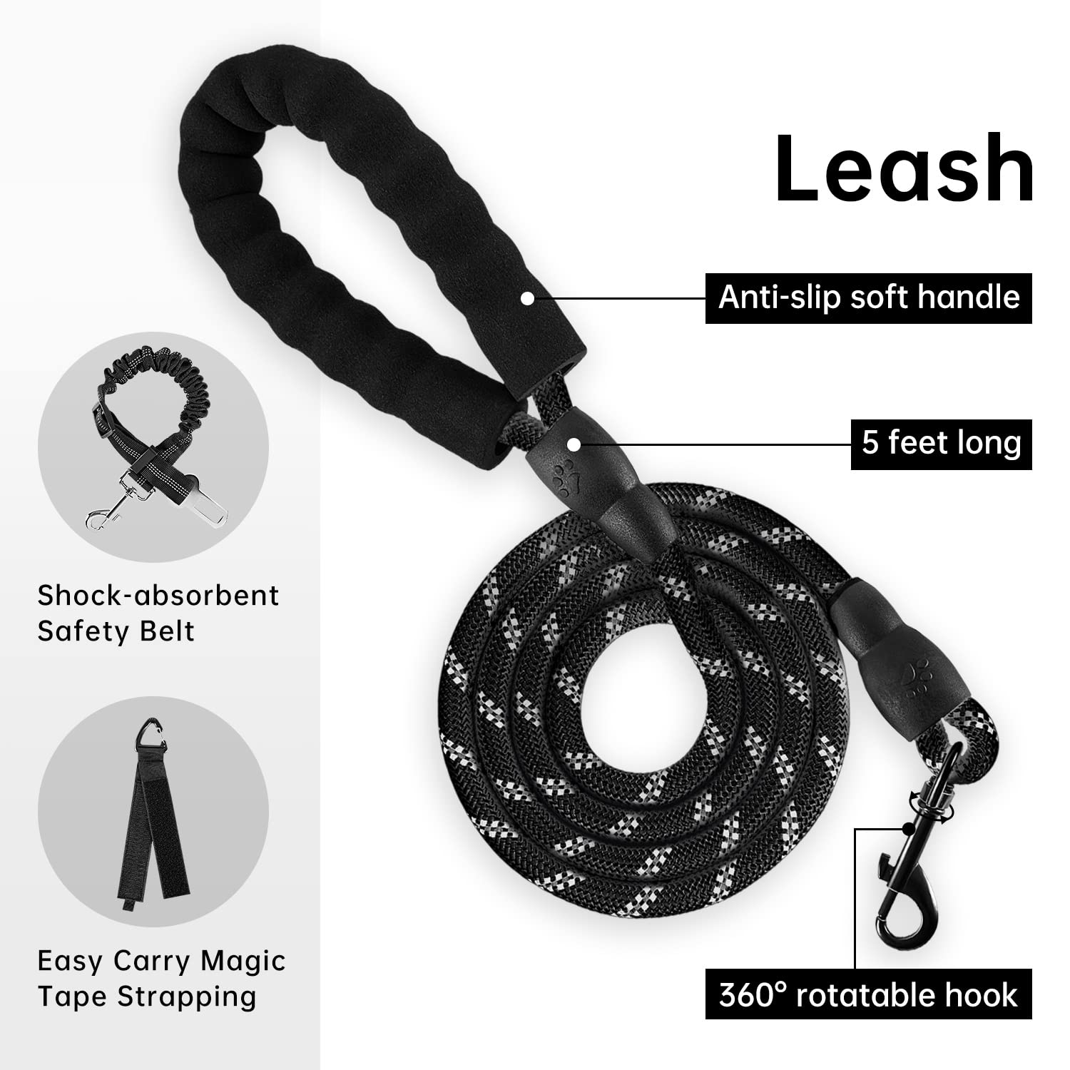 IVY&LANE adjustable harness straps ensure a snug, no-choke fit on medium dogs