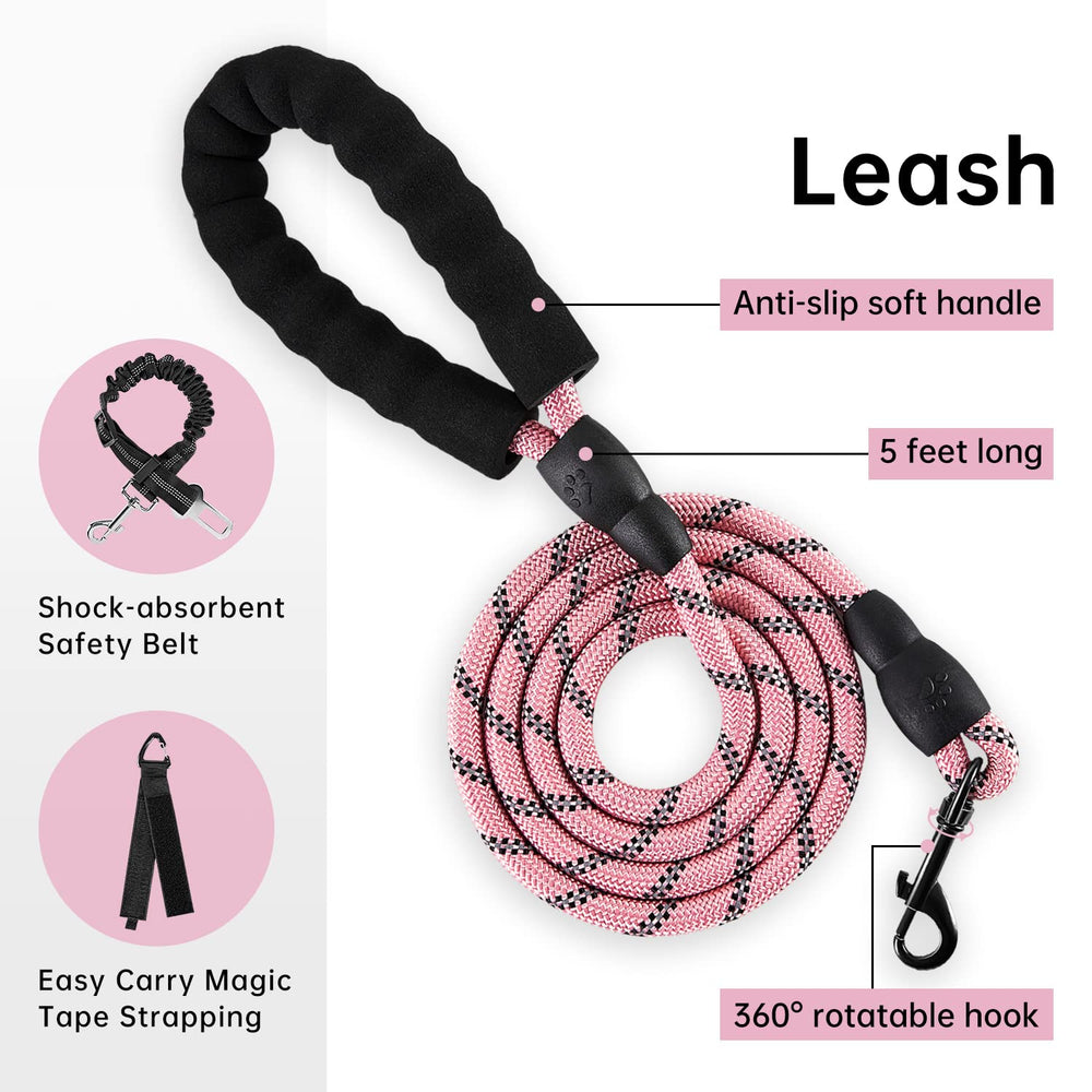 IVY&LANE No Pull Harness pink back clip provides straightforward daily control