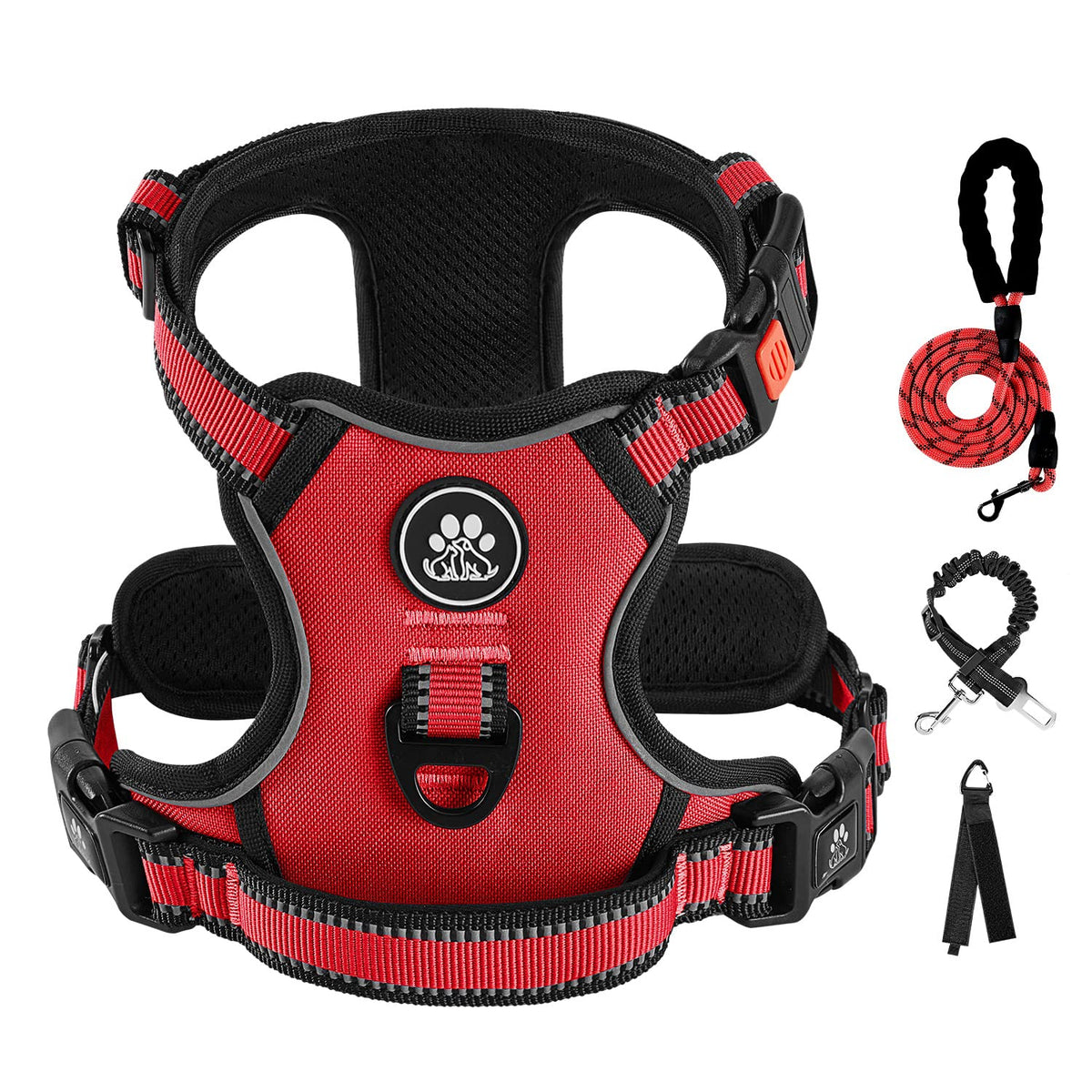 IVY&LANE No Pull Harness front clip for small dogs enables better control during walks.