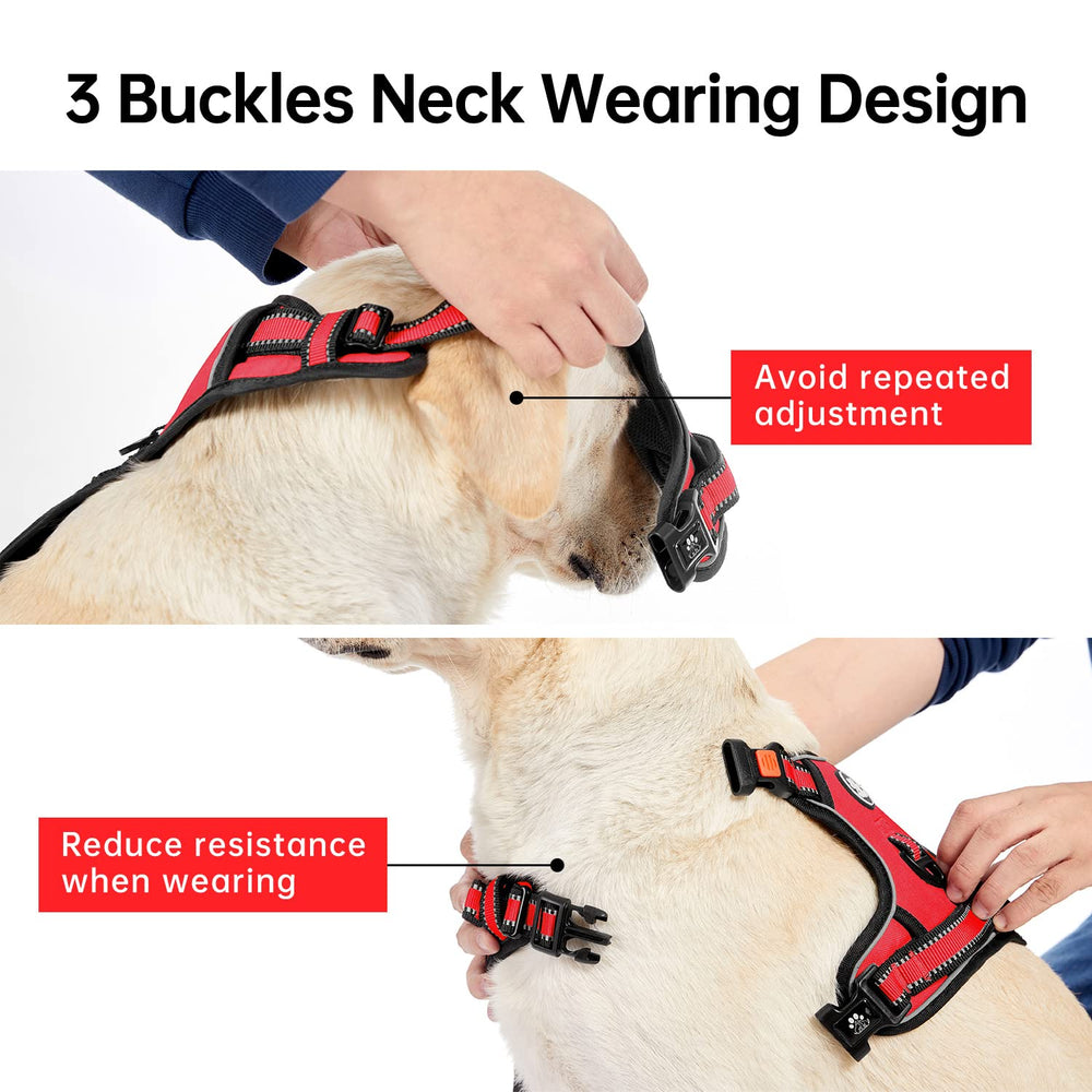IVY&LANE No Pull Harness soft handle adds comfortable grip on walks.