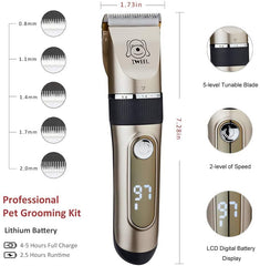 IWEEL dog clippers close-up blades ceramic and stainless steel for durability