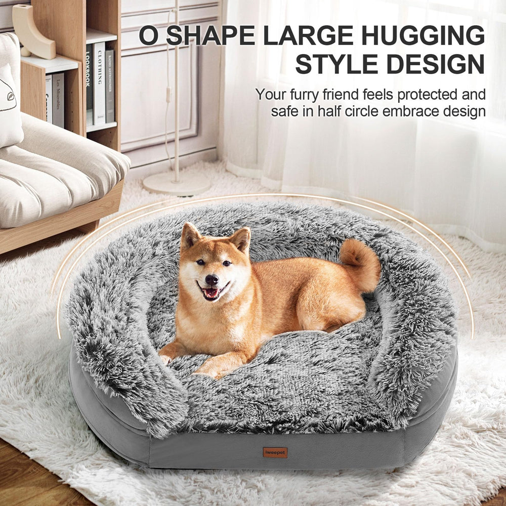 Iweepet bed detail highlights 28D egg-crate foam providing deep support for rest