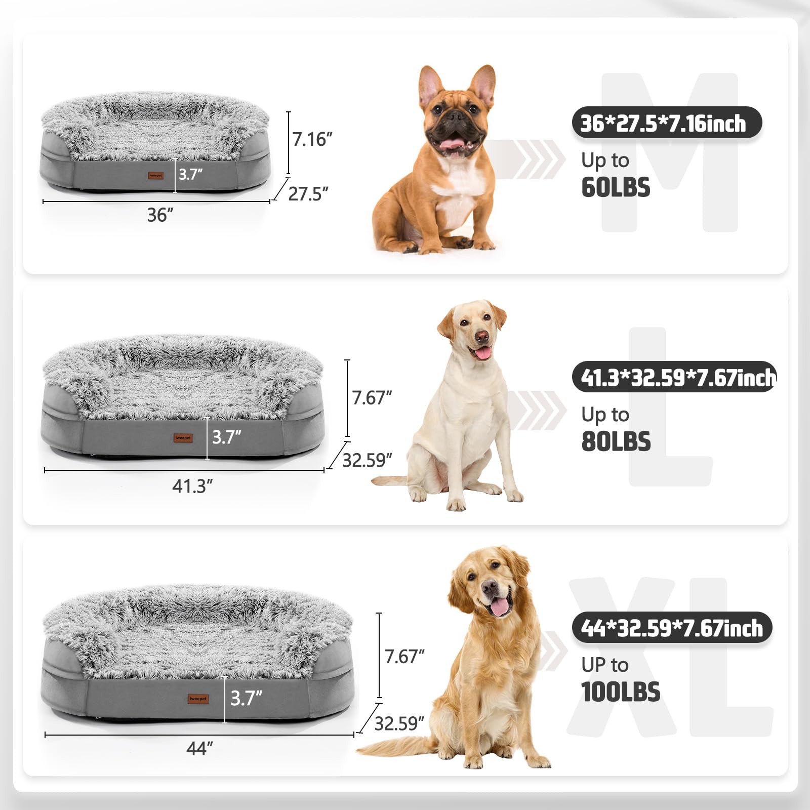 Iweepet available sizes XL and XXL demonstrate suitability for extra-large breeds