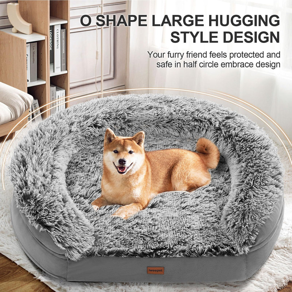 iweepet bed egg-crate foam close-up highlights 28D support for lasting comfort.