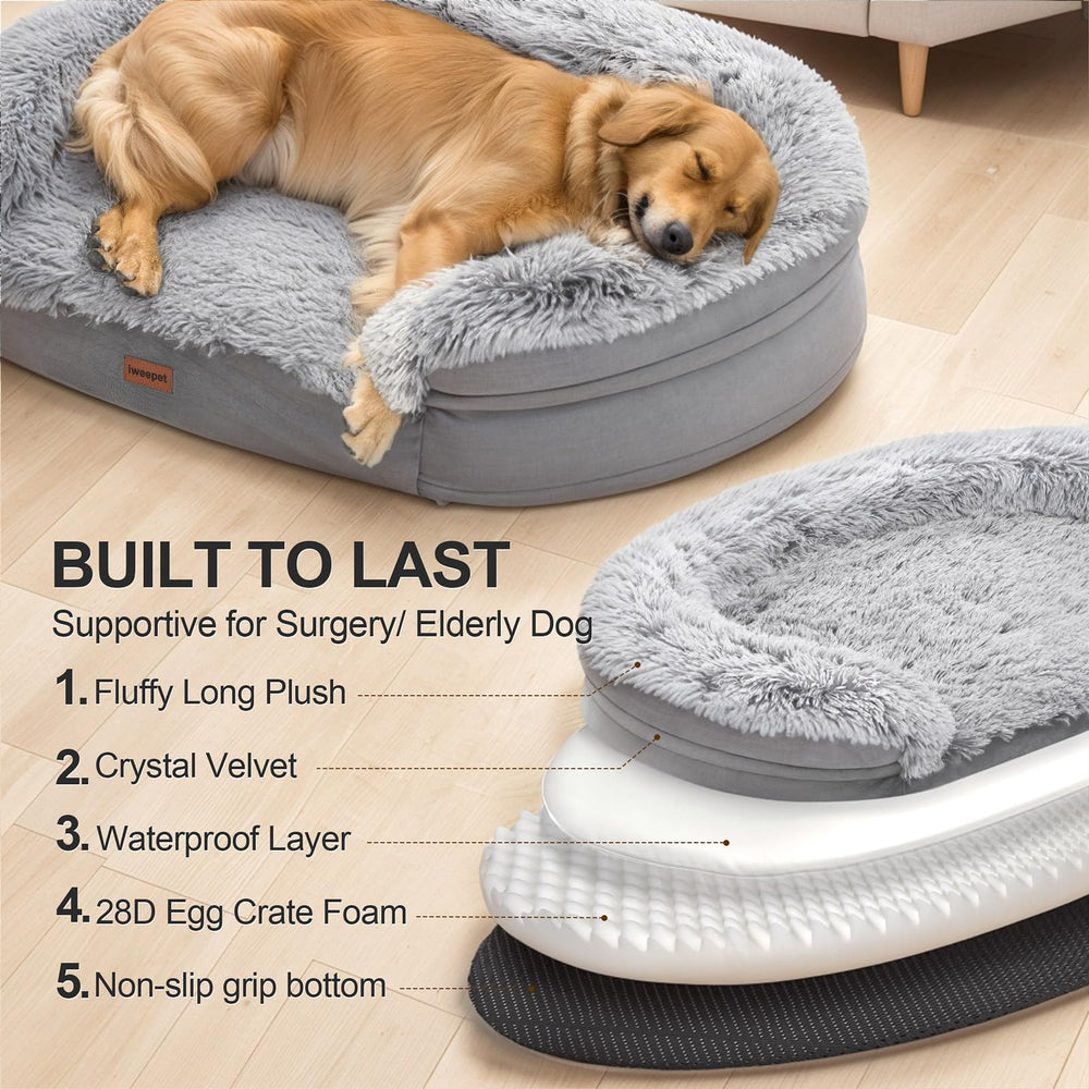 iweepet bed waterproof lining protects foam against accidents and messes.