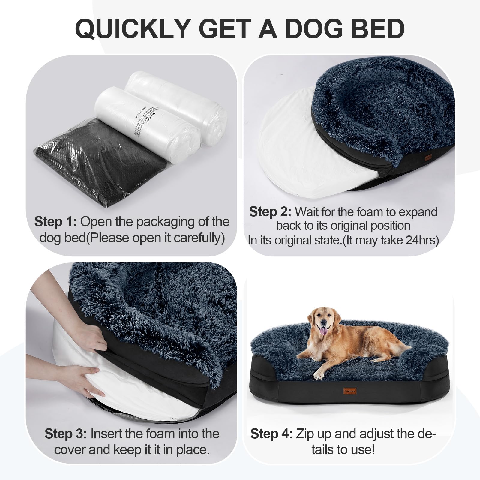 iweepet black dog bed oval removable cover view reinforces easy maintenance for pet parents