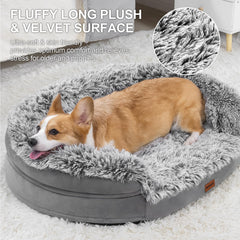 Iweepet orthopedic bolster provides neck and head support for comfortable lounging.