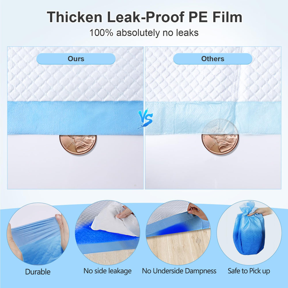 iweepet travel and potty-training use scenario with pad spread on floor
