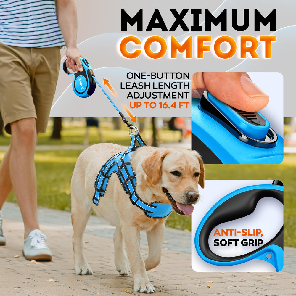 IWOOFI soft anti-slip handle ensures fatigue-free grip on long walks
