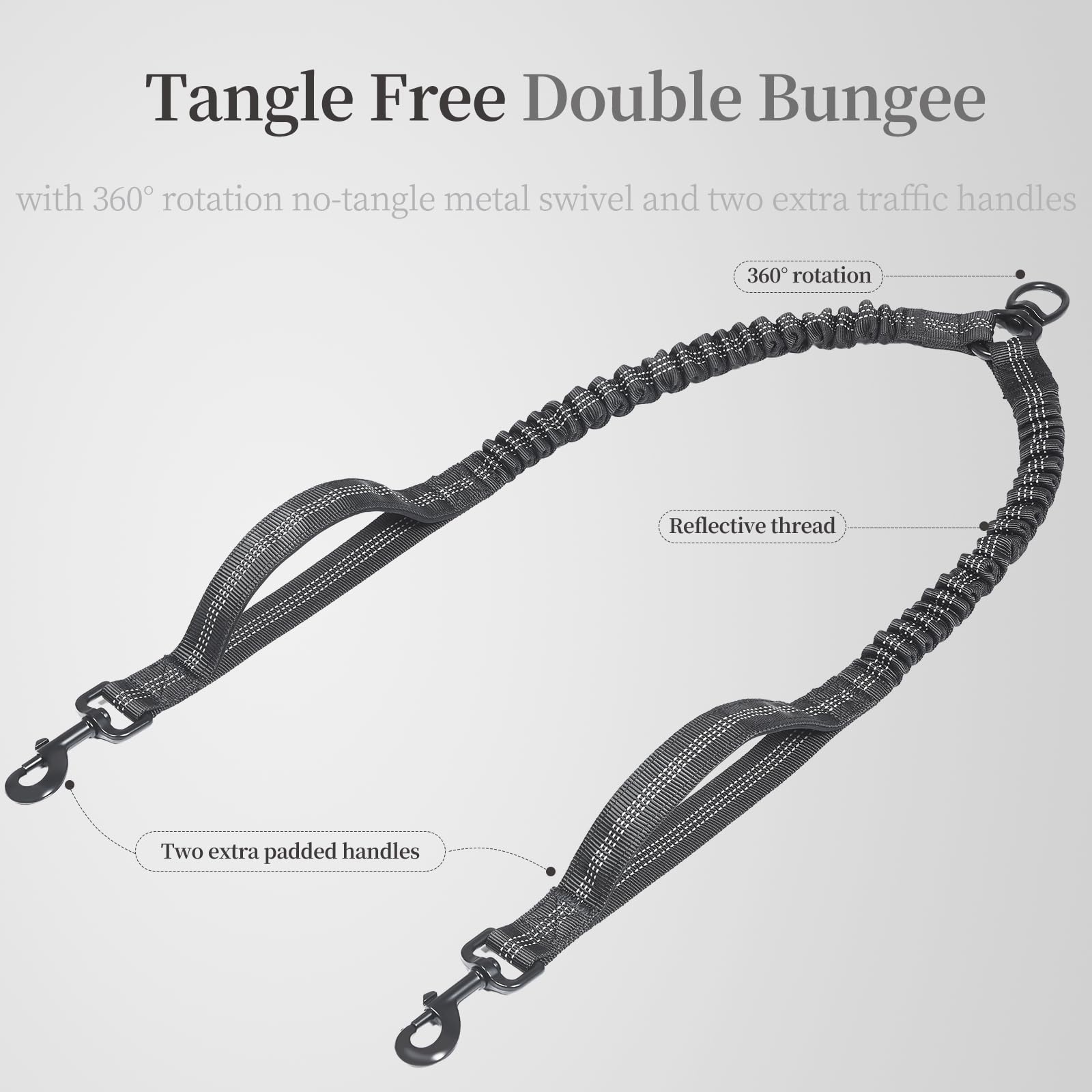 iYoShop leash with reflective thread improves visibility during dusk walks.