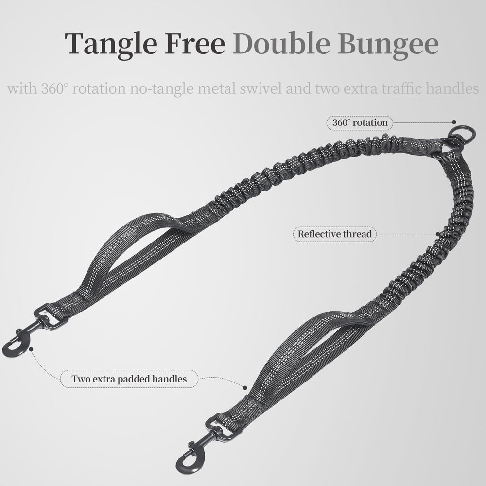 iYoShop leash with reflective thread improves visibility during dusk walks.