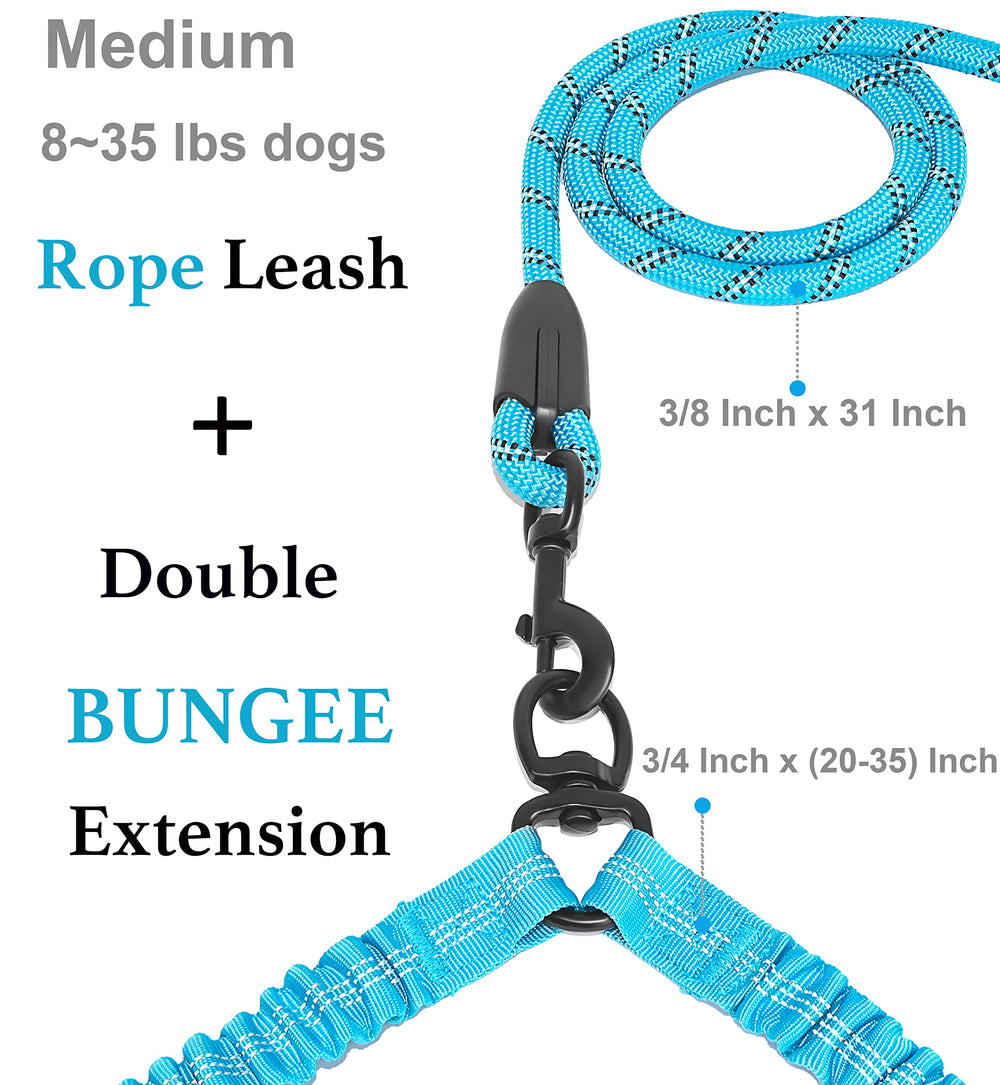 iYoShop Dual Dog Leash no-tangle design keeps dogs moving side by side.