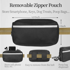 iYoShop leash shows dual shock absorbers for smoother jogging
