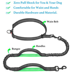 iyopets waist belt adjustable for secure hands-free control during runs