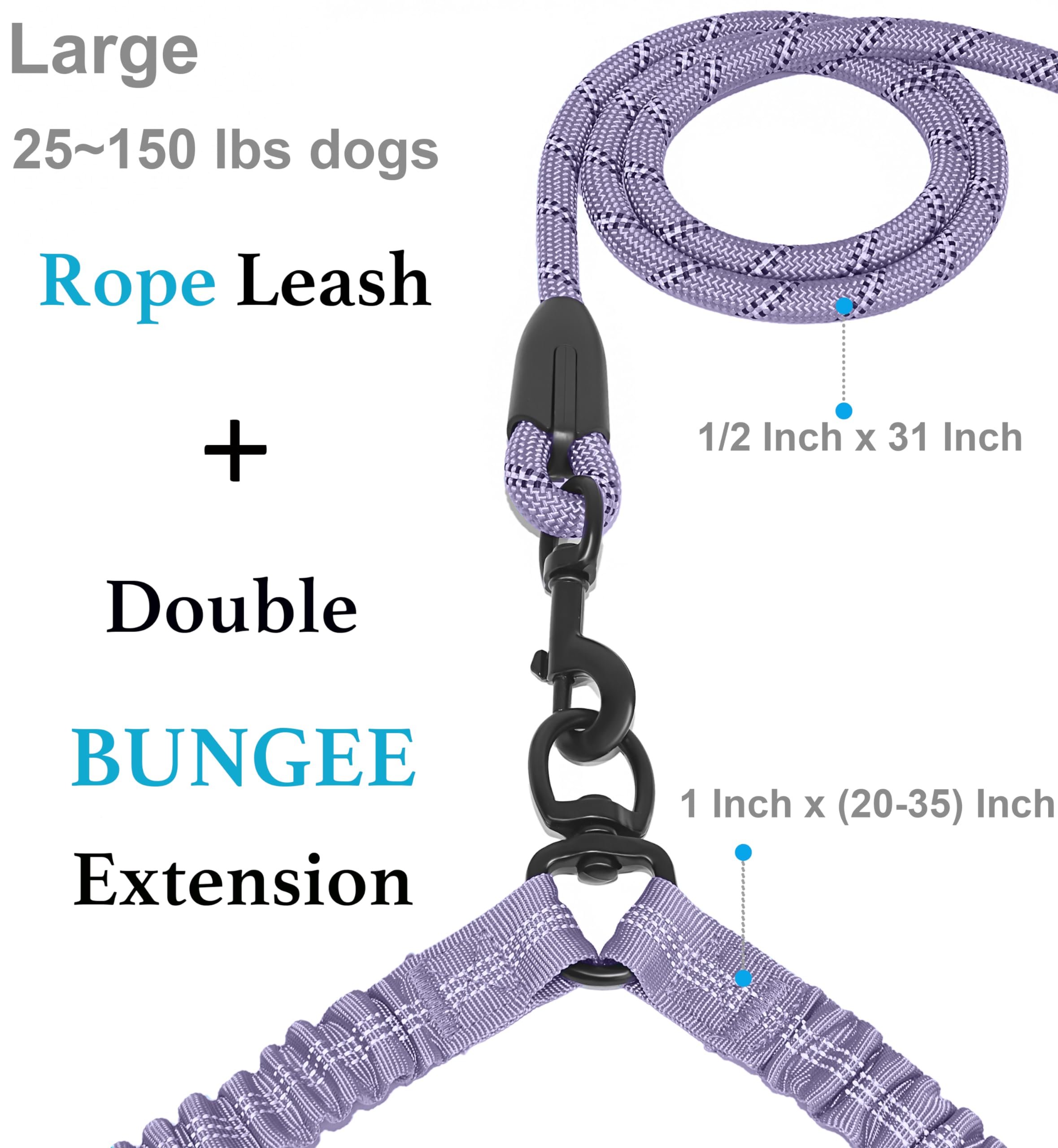 iyoshop dual dog leash 360 swivel clasp prevents tangles during active side by side walking